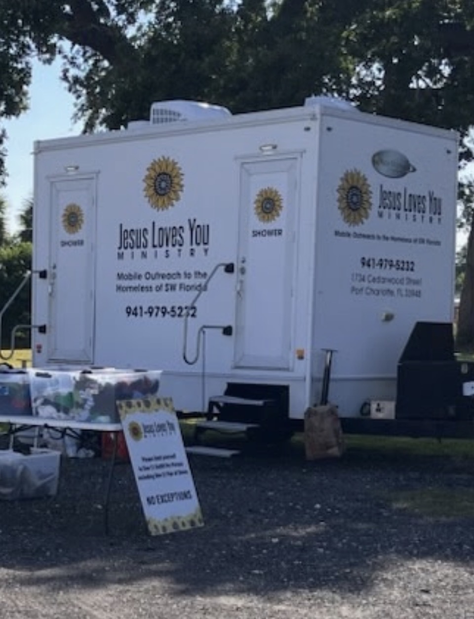 Mobile Shower Ministry at Trinity Charlotte Harbor